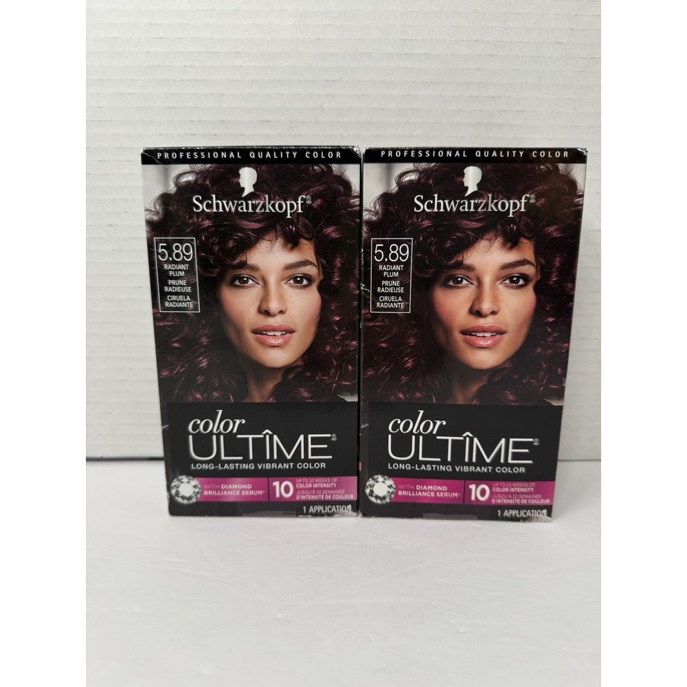 2 New Schwarzkopf Color ULTIME Permanent Hair Color 5.89 RADIANT PLUM